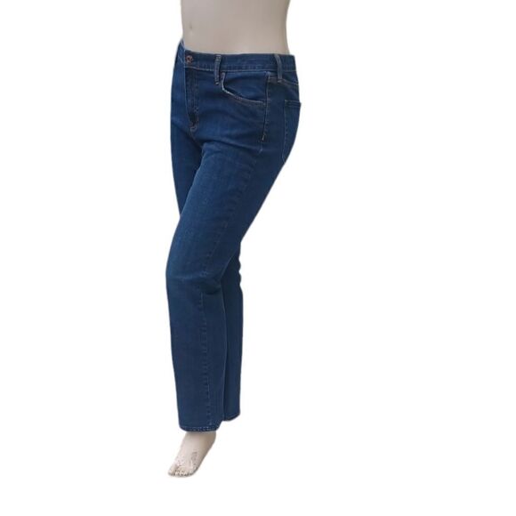 10211...Gap Wide leg Jeans Size 14R, 34" Waist 10" Rise 30" Inseam - Picture 3 of 6